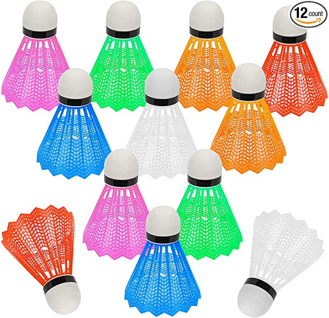 Hysagtek 12 Pcs Plastic Badminton Shuttlecocks